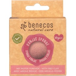 benecos  Konjac Sponge con Argilla Rossa  Spugne e Accessori Viso