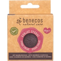 benecos  Konjac Sponge con Carbone di Bambù  Spugne e Accessori Viso