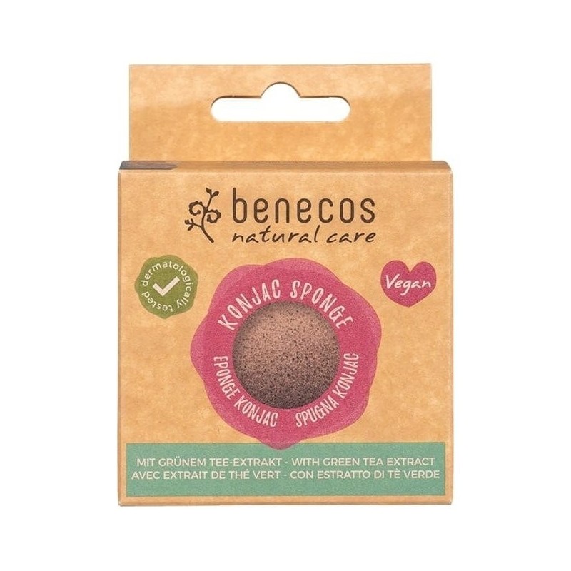 benecos  Konjac Sponge con Tè Verde  Spugne e Accessori Viso