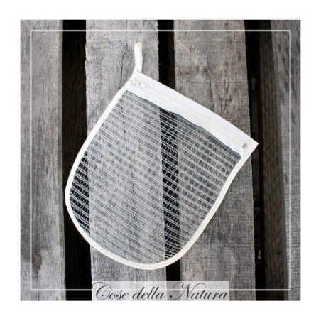 cose della natura  Retina con Zip L - Bianca  Spugne e accessori corpo