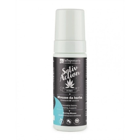 la saponaria  Sativaction - Mousse Idratante e Normalizzante da Barba  Rasatura e Styling barba