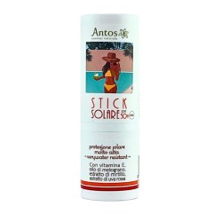antos cosmetici  Stick Solare Viso, Labbra e Tattoo SPF 50+  Protezione Solare Viso