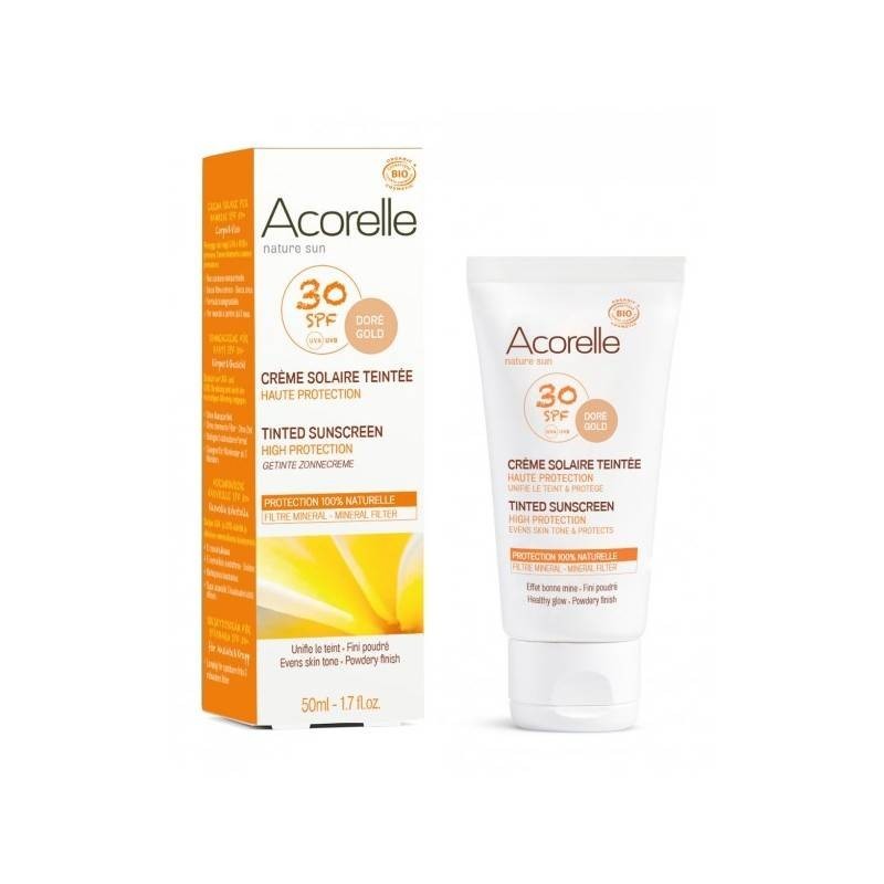 Acorelle  Crema Solare Dore Gold SPF30  Protezione solare bio