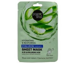 organic shop  Maschera Viso Riequilibrante in Tessuto con Acido Ialuronico  Maschere Viso