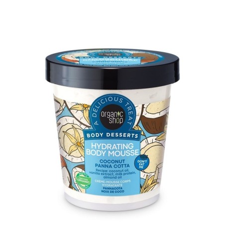 organic shop  Mousse Corpo Idratante con Panna Cotta e Cocco  Creme Corpo Bio