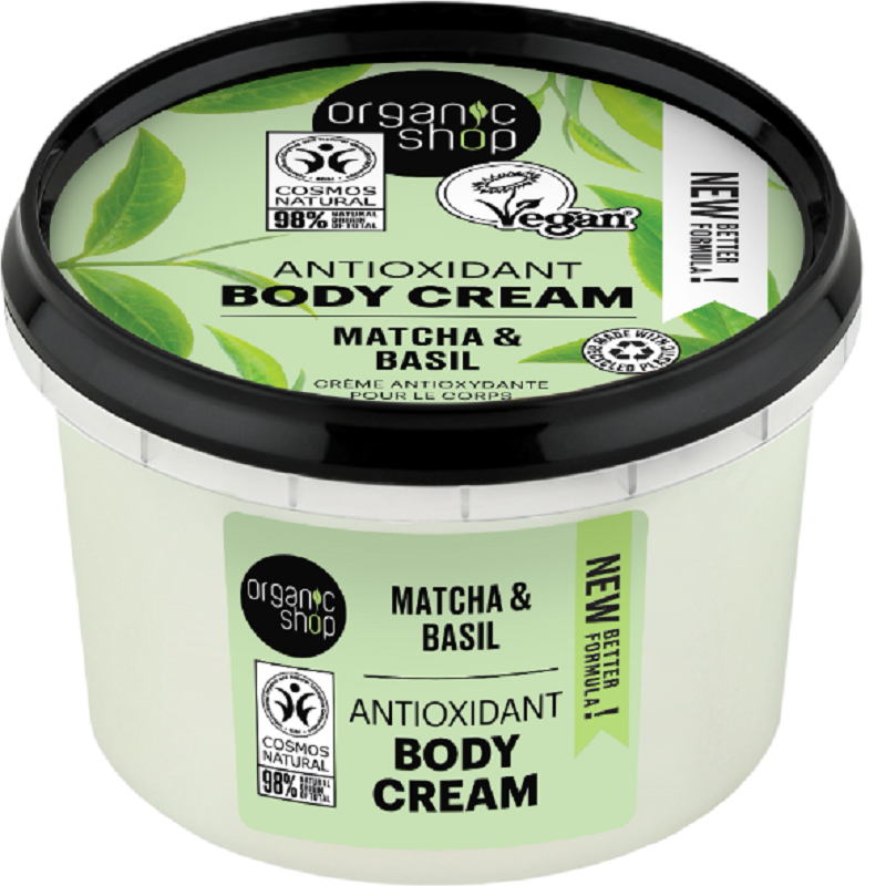 organic shop  Crema Corpo Antiossidante con Matcha e Basilico  Creme Corpo Bio