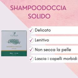 yuniwa cosmetics  Shampoo Doccia Solido  Shampoo bio capelli lisci