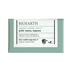 bioearth  Sapone Solido Viso - Salvia e Olio di Neem  Detergenti viso