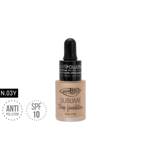 purobio  Fondotinta Liquido biologico Sublime Drop 03 Y  Fondotinta
