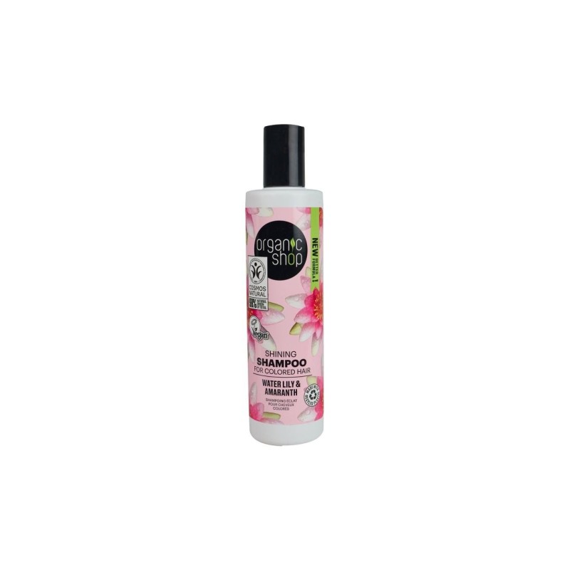 organic shop  Shampoo Illuminante Capelli Colorati Ninfea e Amaranto  Shampoo Capelli Secchi e Trattati