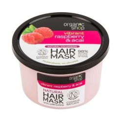 organic shop  Maschera per Capelli Volumizzante con Lampone e Acaj  Maschere