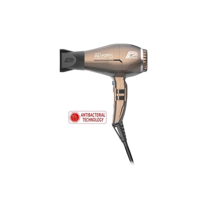 parlux  Phon Asciugacapelli Professionale - Parlux Alyon Bronzo Antibatterico  Spazzole e Phon