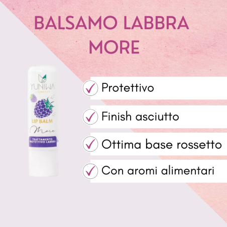 yuniwa cosmetics  Balsamo Labbra Protettivo - More  Lipbalm Naturali Yuniwa Cosmetics