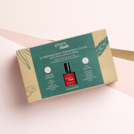 manucurist  Kit completo Smalto Semipermanente Poppy Red- Green Flash  Smalti semipermanenti