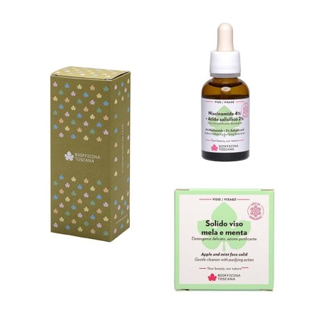 biofficina toscana  Kit Viso Purificante ed Astringente con Mela e Menta  Idee regalo