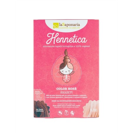 la saponaria  Tinta Vegetale Rosè Mogano- Hennetica Shakti  Henné e tinte vegetali
