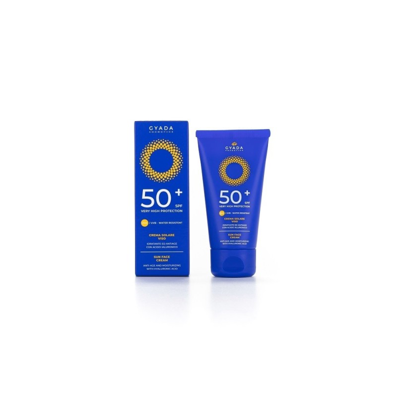 gyada cosmetics  Crema Solare per il Viso SPF 50 +  Protezione solare bio