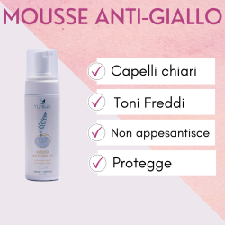 yuniwa cosmetics  Mousse Capelli Anti-Giallo  Riflessanti capelli