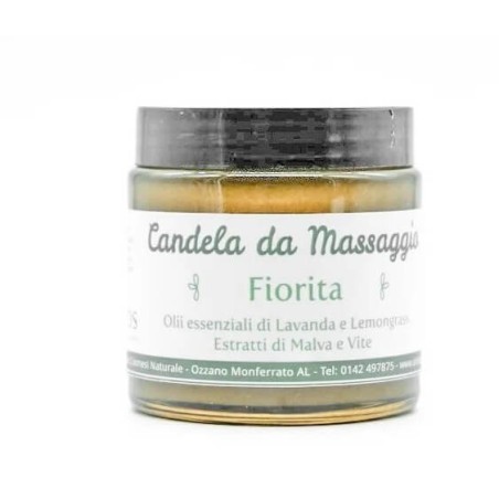 antos cosmetici  Candela da Massaggio Fiorita  Oli e Burri