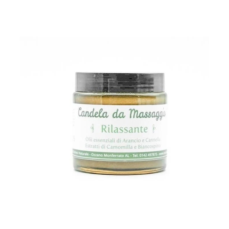 antos cosmetici  Candela da Massaggio Rilassante  Oli e Burri