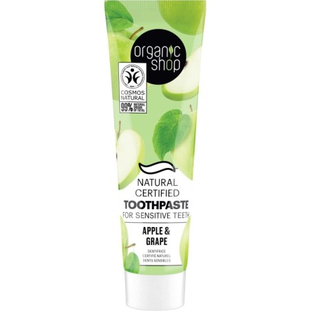 organic shop  Dentifricio Sensitive con Mela ed Uva  Dentifrici