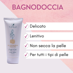 yuniwa cosmetics  Bagnodoccia Delicato - Chiaro di Luna - 50 ml  Bagnoschiuma Bio