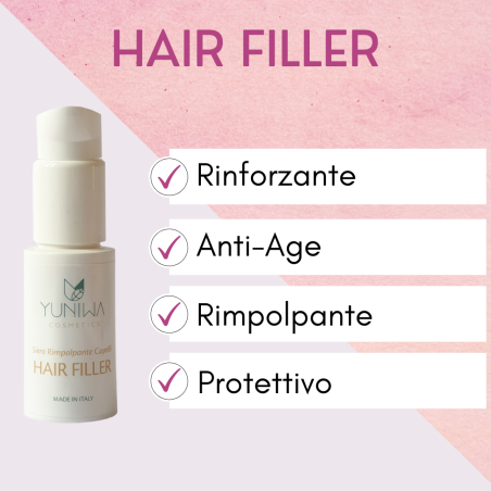 yuniwa cosmetics  Hair Filler - Siero rimpolpante per capelli 100 ml  Lozioni per capelli e oli