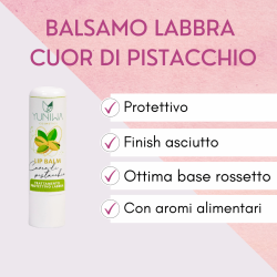 yuniwa cosmetics  Balsamo Labbra Protettivo - Cuore di Pistacchio  Lipbalm Naturali Yuniwa Cosmetics