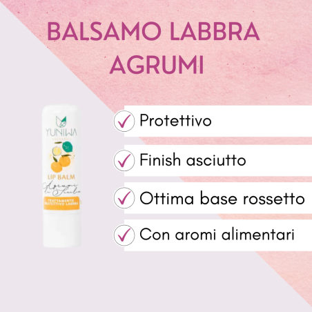 yuniwa cosmetics  Balsamo Labbra Protettivo - Agrumi di Sicilia  Lipbalm Naturali Yuniwa Cosmetics