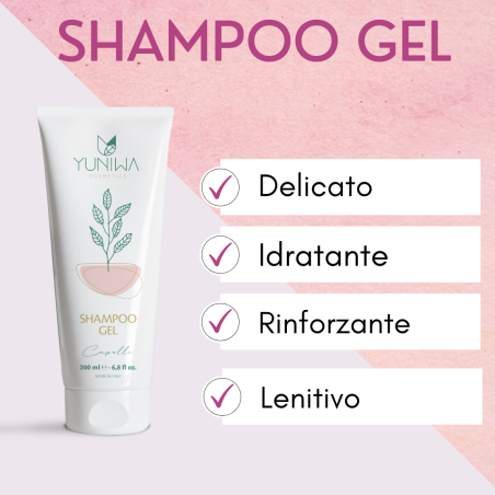 yuniwa cosmetics  Shampoo Gel Rinforzante - Family Size  Shampoo Capelli Deboli