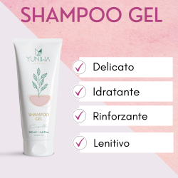 yuniwa cosmetics  Shampoo Gel Rinforzante - Family Size  Shampoo Capelli Deboli