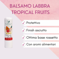 yuniwa cosmetics  Balsamo Labbra Protettivo - Tropical Fruits  Lipbalm Naturali Yuniwa Cosmetics