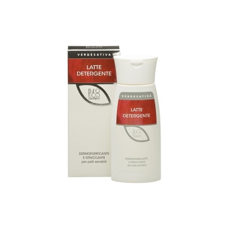 verdesativa  Latte Detergente Dermopurificante con Canapa ed Aloe  Detergenti viso