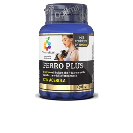 optima naturals  Ferro Plus - Integratore per fatica e stanchezza  Integratori alimentari