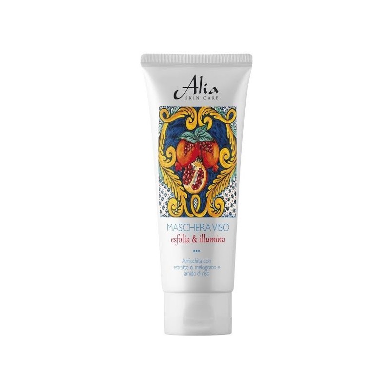 alia skin care  Maschera Viso Esfoliante ed Illuminante con Melograno  Maschere Viso