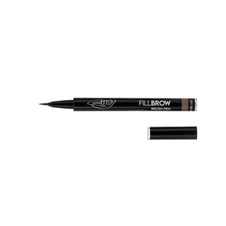 purobio  FillBrow Pen Brush 02 - Penna Sopraccigliare Castano  Matite sopracciglia