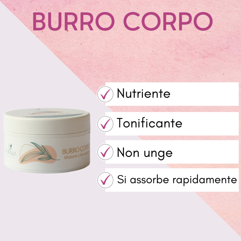 yuniwa cosmetics  Burro corpo idratante e rassodante - 50 ml  Creme Corpo Bio