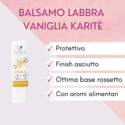 yuniwa cosmetics  Balsamo Labbra Protettivo - Vaniglia e Karité  Lipbalm Naturali Yuniwa Cosmetics