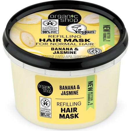 organic shop  Maschera Capelli Idratante con Banana e Gelsomino  Maschere