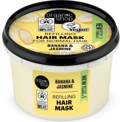 organic shop  Maschera Capelli Idratante con Banana e Gelsomino  Maschere