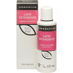 verdesativa  Latte Detergente Canapa ed Uva Rossa  Detergenti viso
