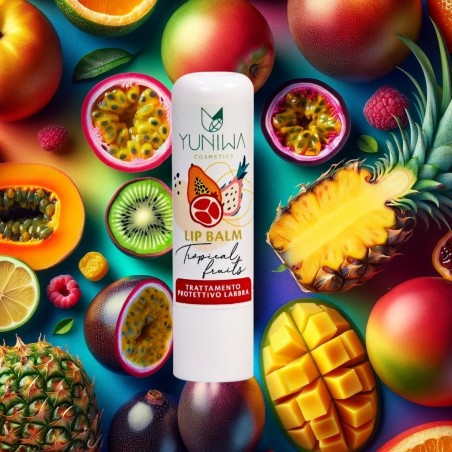 yuniwa cosmetics  Balsamo Labbra Protettivo - Tropical Fruits  Lipbalm Naturali Yuniwa Cosmetics