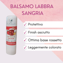yuniwa cosmetics  Balsamo Labbra Protettivo Colorato - Sangria  Lipbalm Naturali Yuniwa Cosmetics
