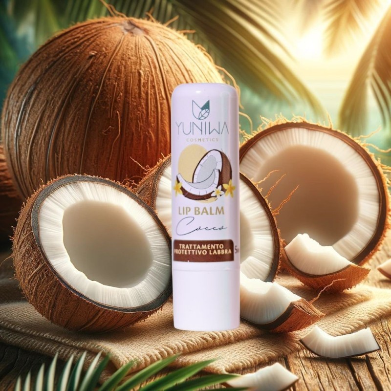 yuniwa cosmetics  Balsamo Labbra Protettivo - Cocco  Lipbalm Naturali Yuniwa Cosmetics