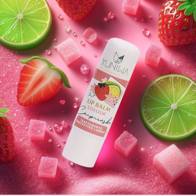 yuniwa cosmetics  Balsamo Labbra Protettivo Colorato - Caipiroska  Lipbalm Naturali Yuniwa Cosmetics