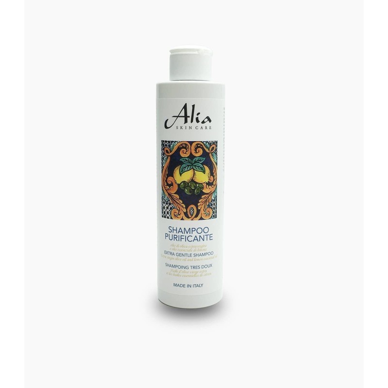 alia skin care  Shampoo Purificante con Olio di Oliva e Limone  Shampoo bio capelli grassi