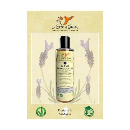 le erbe di janas  Bagnodoccia alla Lavanda Selvatica - Semplice Macchia  Bagnoschiuma Bio