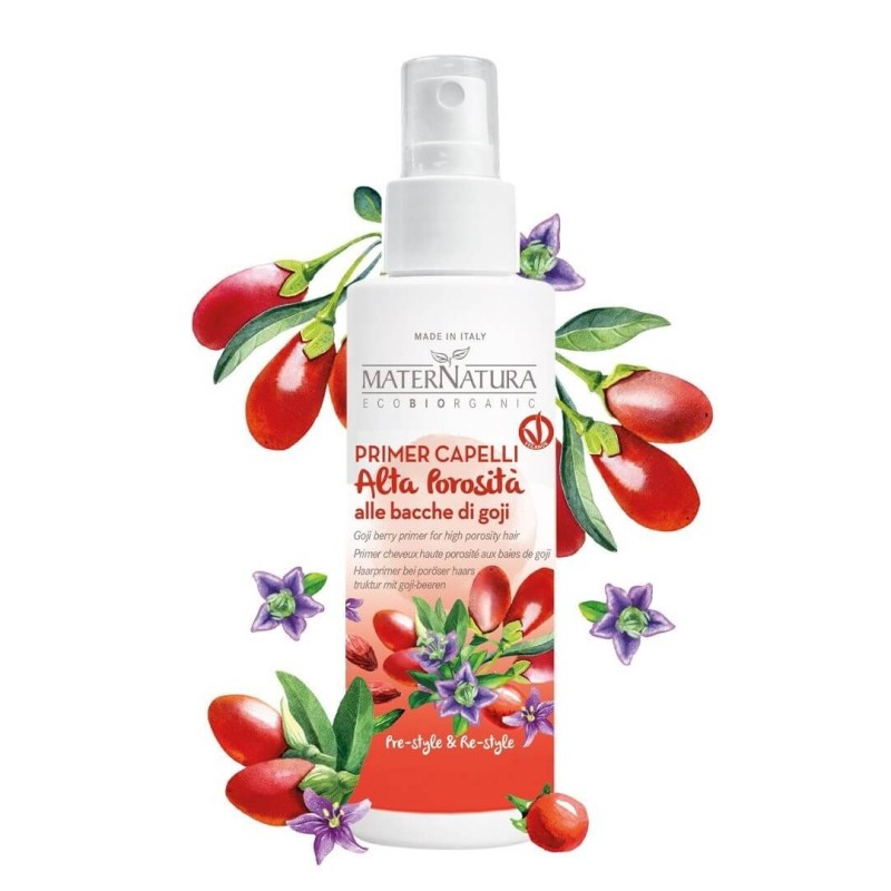 maternatura  Primer Capelli Alta Porosità alle Bacche di Goji  Styling