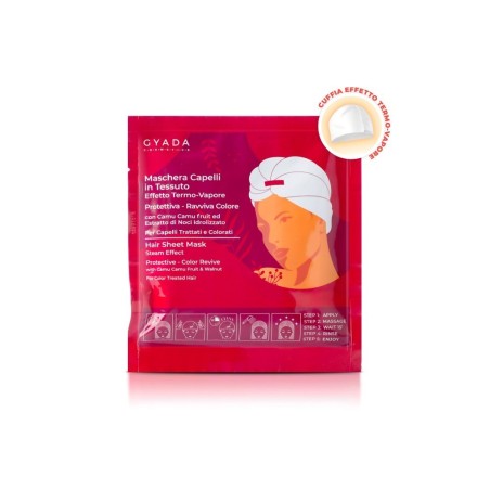 gyada cosmetics  Maschera Capelli in Tessuto 4 - Protettiva e Ravviva Colore  Protezione colore