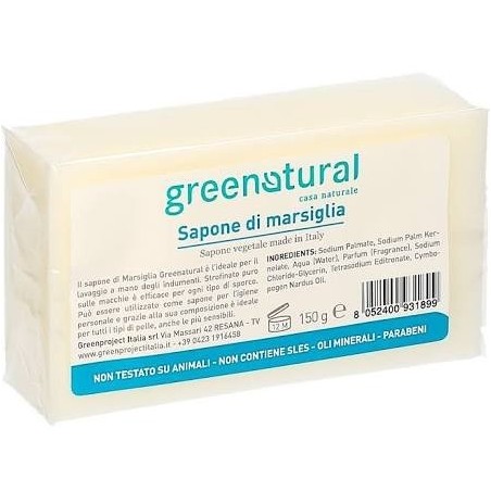 greenatural  Sapone di Marsiglia 150 gr  Saponi da bucato